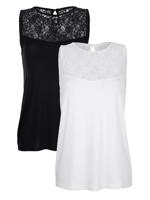 Blazershirt Simone 1x zwart, 1x wit - thumbnail