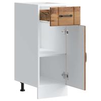 Keuken onderkast Lucca bewerkt hout oud houtkleurig - thumbnail