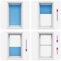 Pliss rolgordijn 75x150 cm stofbreedte 74,4 cm polyester blauw - thumbnail