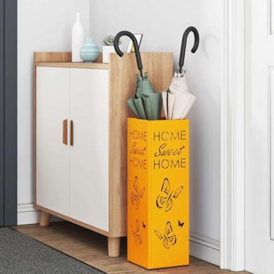 VidaXL Paraplu standaard mosterdgeel 15,5 x 15,5 x 49 cm metaal VidaXL Paraplu standaard mosterdgeel 15,5 x 15,5 x 49 cm metaal