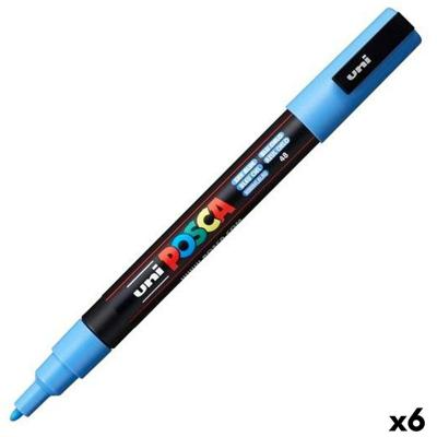 Markeerstift POSCA PC-3M Hemelsblauw (6 Stuks) Markeerstift POSCA PC-3M Hemelsblauw (6 Stuks)