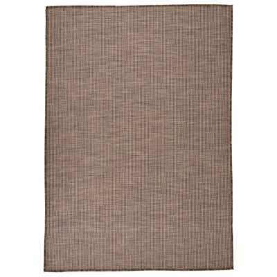 VidaXL Buitenkleed platgeweven 160x230 cm bruin VidaXL Buitenkleed platgeweven 160x230 cm bruin