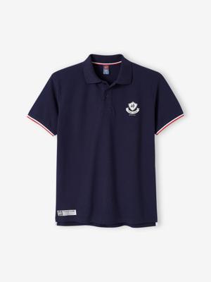 France Rugby® poloshirt met korte mouwen voor volwassenen marineblauw