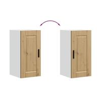 Keukenwandkast Porto bewerkt hout artisanaal eikenkleur - thumbnail