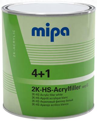 Mipa acryl filler "4+1 hs" 4+1 acrylic filter hs 3l white
