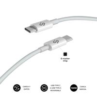SUBBLIM USB-C naar USB-C kabel, 100 W, 2 m, hoge laadsnelheid, wit - thumbnail