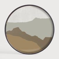 Ethnicraft Rond Dienblad 'Wabi Sabi' 48cm, kleur Zand - thumbnail