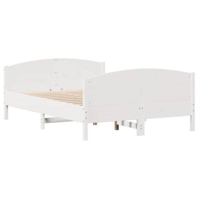 Bedframe zonder matras massief grenenhout wit 120x190 cm