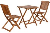 Tafel met twee stoelen Home ESPRIT Bruin 60 x 60 x 74 cm - thumbnail