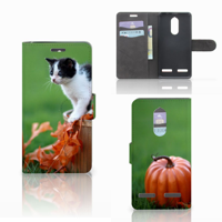 Lenovo K6 Telefoonhoesje met Pasjes Kitten - thumbnail