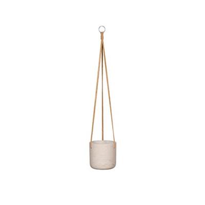 Rough Eco-line hangende bloempot S 15x15 cm Charlie lichtgrijs - thumbnail