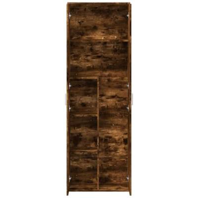 Hoge kast 60x35x180 cm bewerkt hout gerookt eikenkleurig