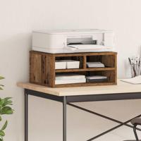 VidaXL Printerstand met opslag oudhout 49 x 40 x 22.5 cm bewerkt hout - thumbnail