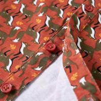 Kinderoverhemd met vossenprint 140 lichtroestkleurig - thumbnail