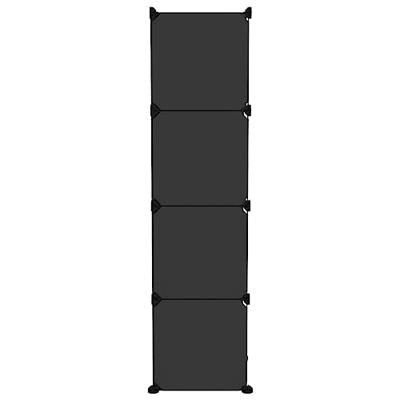 Opbergmeubel met 9 vakken polypropeen zwart