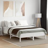Bedframe zonder matras massief grenenhout wit 120x200 cm - thumbnail