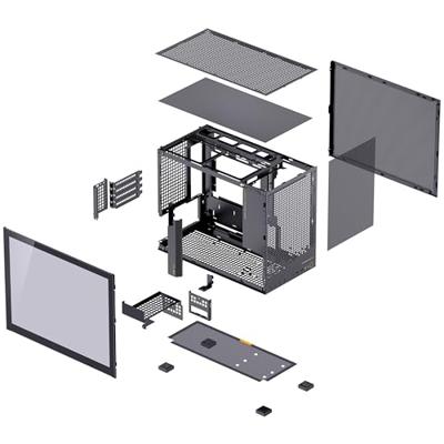 Jonsbo Mini-tower Behuizing, Gaming-behuizing, PC-behuizing Zwart