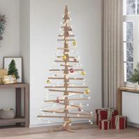 Kerstdecoratie kerstboom 210 cm massief grenenhout - thumbnail