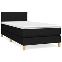 Boxspring met matras stof zwart 120x190 cm - thumbnail