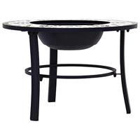 Vuurschaal mozaek 68 cm keramiek groen - thumbnail