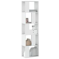 Boekenkast 5-laags 45x23,5x162,5 cm bewerkt hout wit - thumbnail