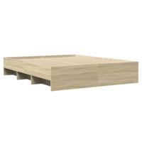 Bedframe zonder matras hout sonoma eikenkleurig 150x200 cm - thumbnail