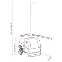 Fietstrailer 30 kg ijzer zwart en grijs - thumbnail