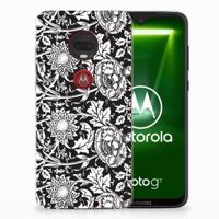 Motorola Moto G7 | G7 Plus TPU Case Black Flowers - thumbnail