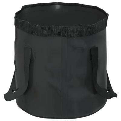 VidaXL Emmers 2 st inklapbaar 30 l pvc zwart - thumbnail