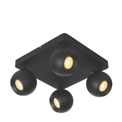 Lucide FAVORI - Plafondspot - 4xGU10 - Zwart