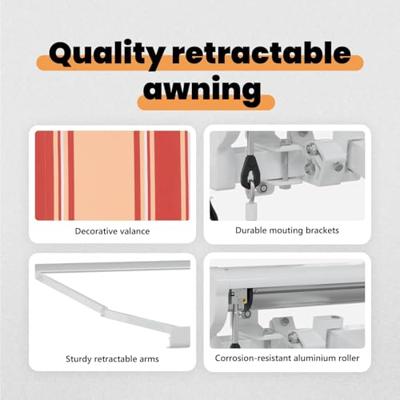 VidaXL Inklapbaar zonnescherm multikleur 350 x 200 cm