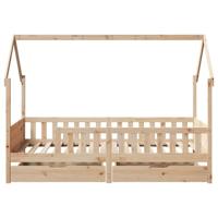 Kinderbedframe met lades 80x200 cm massief grenenhout - thumbnail