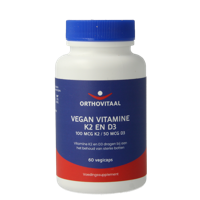 Vitamine K2 & D3 vegan 60 Vegetarische capsules - thumbnail