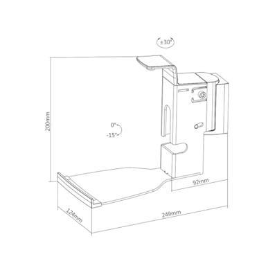 My Wall HS15L Luidspreker-wandbeugel Kantelbaar en zwenkbaar Afstand tot de muur (max.): 249 mm Zwart 1 paar