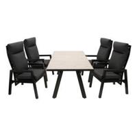 Marbella aluminium tuinset - Aluminium Textiel - Antraciet Grijs - thumbnail