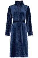 Damesbadjas rits blauw - fleece-(40-42) M - thumbnail