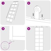 VidaXL Schuifdeur 76x205 cm helder esg-glas en aluminium goudkleurig - thumbnail