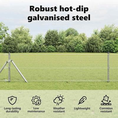 VidaXL Gelaste draadhek zilver 0.4 x 25 m VidaXL Gelaste draadhek zilver 0.4 x 25 m