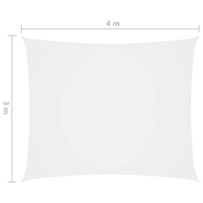 Zonnescherm rechthoekig 3x4 m oxford stof wit