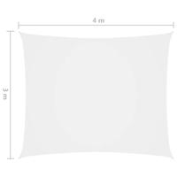 Zonnescherm rechthoekig 3x4 m oxford stof wit - thumbnail