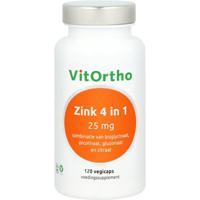 VitOrtho Zink 4 in 1 120 Vegetarische capsules - thumbnail