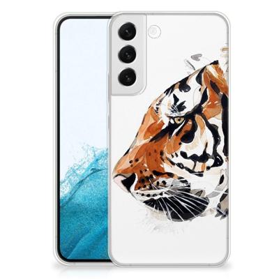 Smartphone hoesje Samsung Galaxy S22 Plus Watercolor Tiger Smartphone hoesje Samsung Galaxy S22 Plus Watercolor Tiger