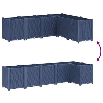 VidaXL Plantenbak 160x120x53 cm polypropeen grijs