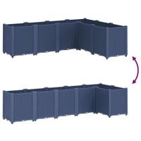 VidaXL Plantenbak 160x120x53 cm polypropeen grijs - thumbnail