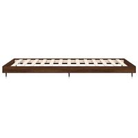 Bedframe bewerkt hout bruin eikenkleur 100x200 cm - thumbnail
