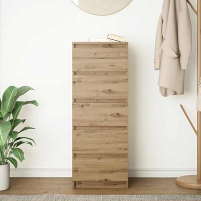 Dressoir met lades 37,5x35x99cm spaanplaat artisanaal eikenhout Dressoir met lades 37,5x35x99cm spaanplaat artisanaal eikenhout