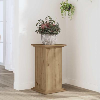 VidaXL Plantenstandaard 33x33x60 cm bewerkt hout artisanaal eiken VidaXL Plantenstandaard 33x33x60 cm bewerkt hout artisanaal eiken