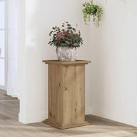 VidaXL Plantenstandaard 33x33x60 cm bewerkt hout artisanaal eiken - thumbnail