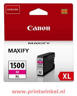Canon inktcartridge PGI-1500XL, 780 pagina's, OEM 9194B001, magenta