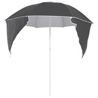 Strandparasol met zijwanden 215 cm antracietkleurig - thumbnail